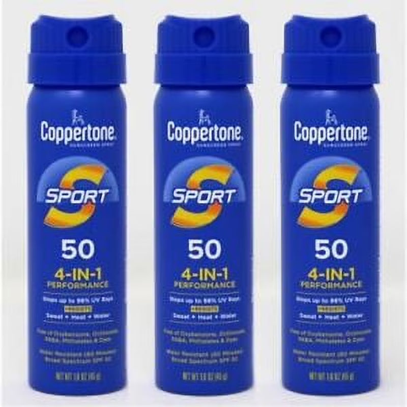 Sport SPF 50 CS Travel Spray, 1.6 Ounce (Pack of 3)