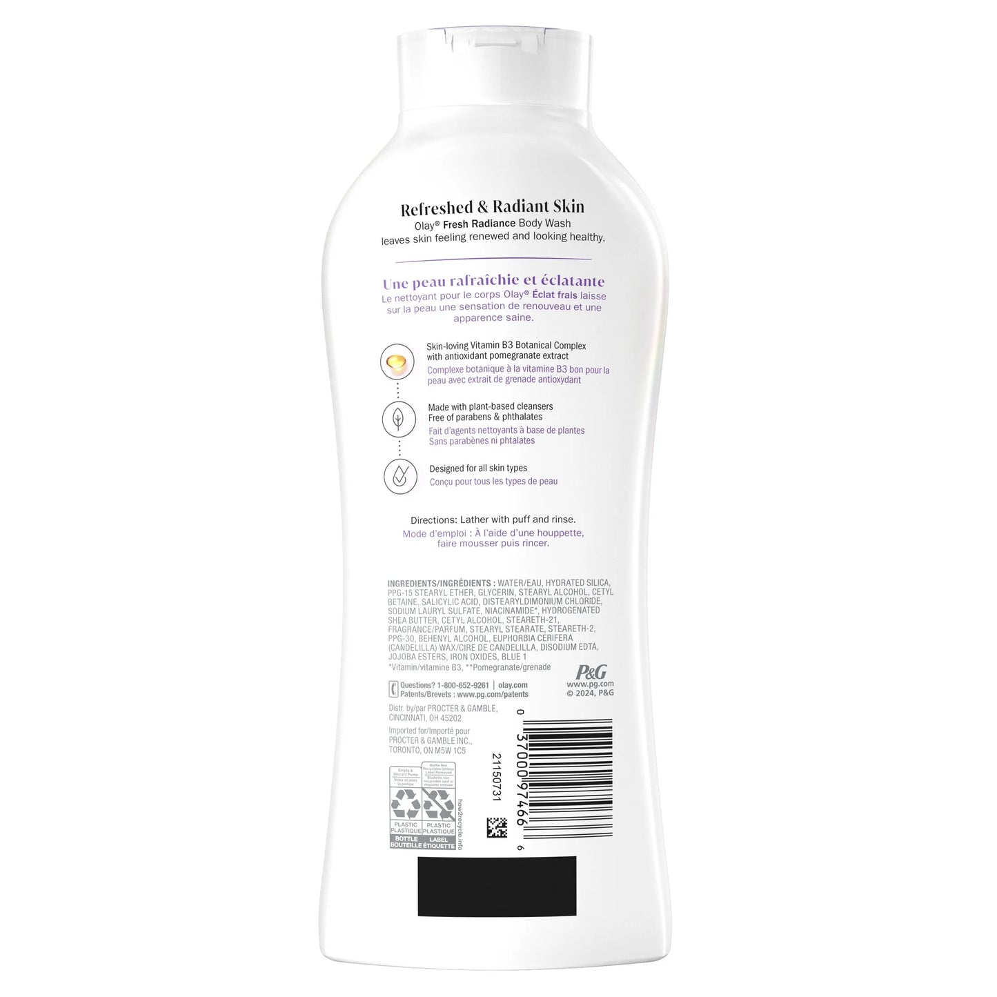 Fresh Outlast Body Wash, Orchid & Black Currant, for All Skin Types, 22 Fl Oz