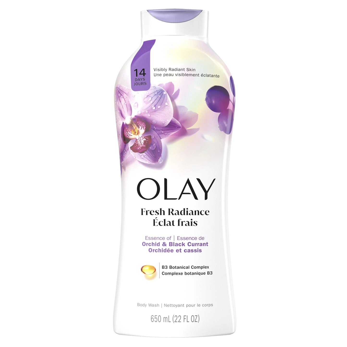 Fresh Outlast Body Wash, Orchid & Black Currant, for All Skin Types, 22 Fl Oz