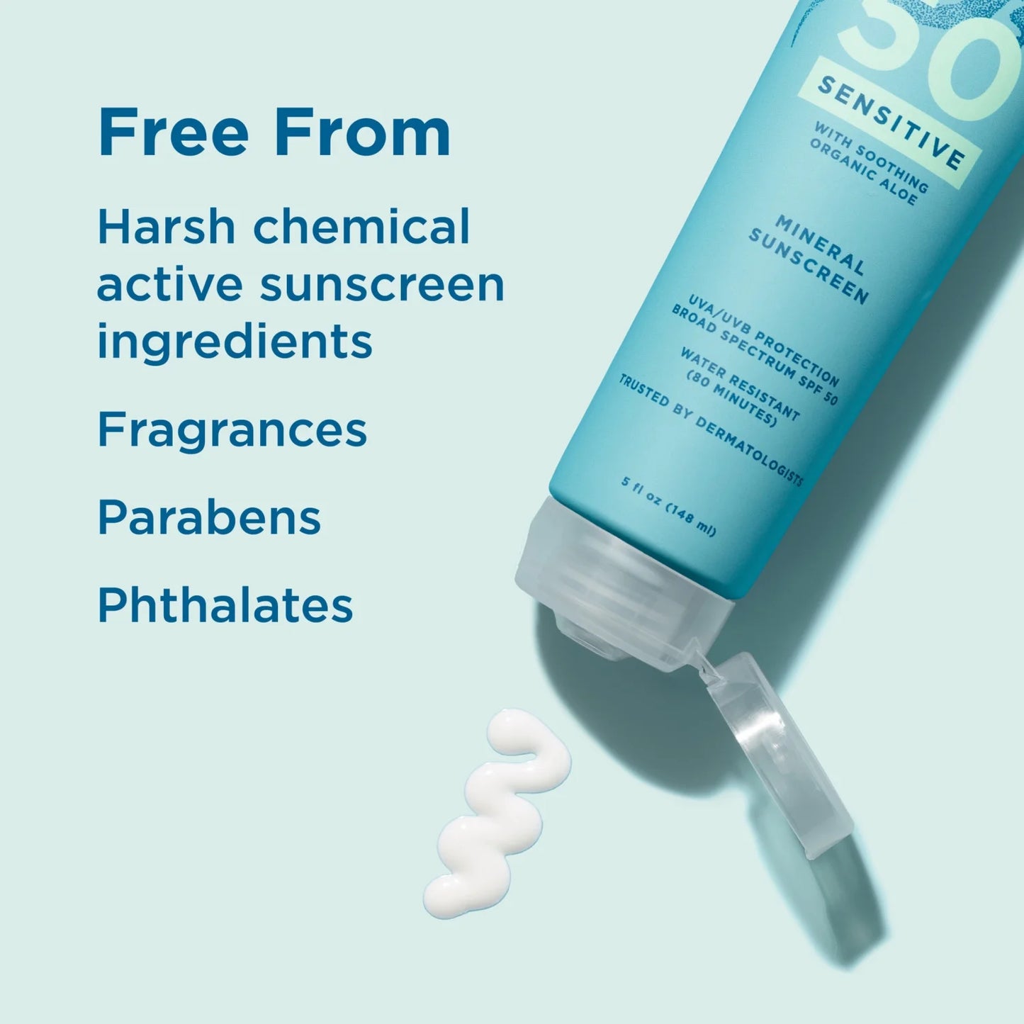 Australian Sunscreen Sensitive SPF 50 Lotion, 5 Oz Tube