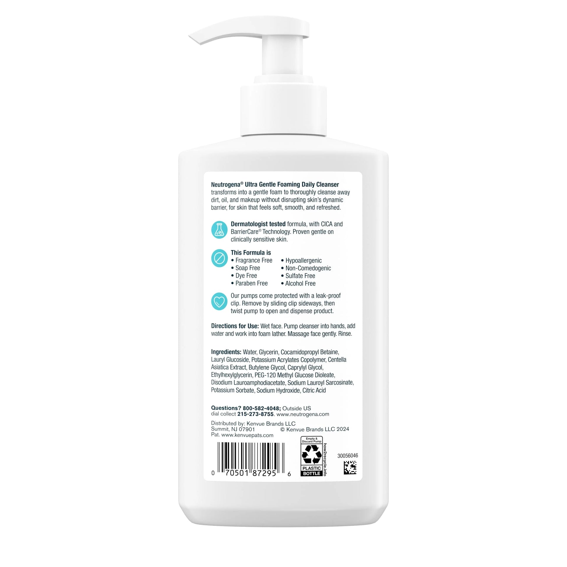 Ultra Gentle Daily Foaming Facial Cleanser, 12 Fl. Oz