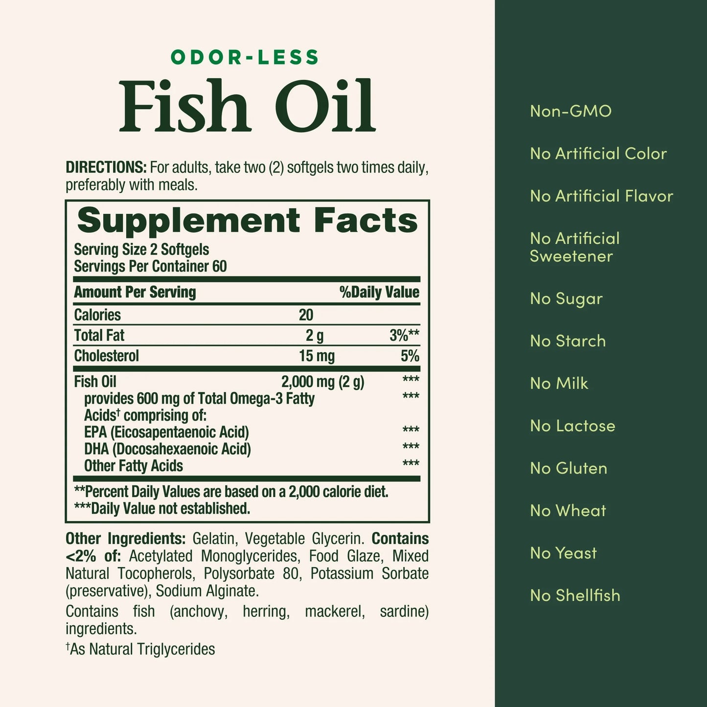 Fish Oil with Omega 3 Softgels, 1000 Mg, 120 Ct