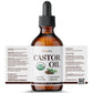 Natural Organic Castor Hair Oil, 4 Fl Oz, Dropper Bottle