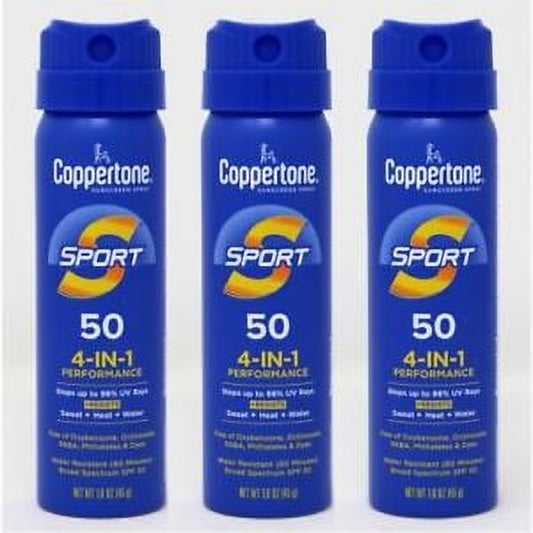 Sport SPF 50 CS Travel Spray, 1.6 Ounce (Pack of 3)