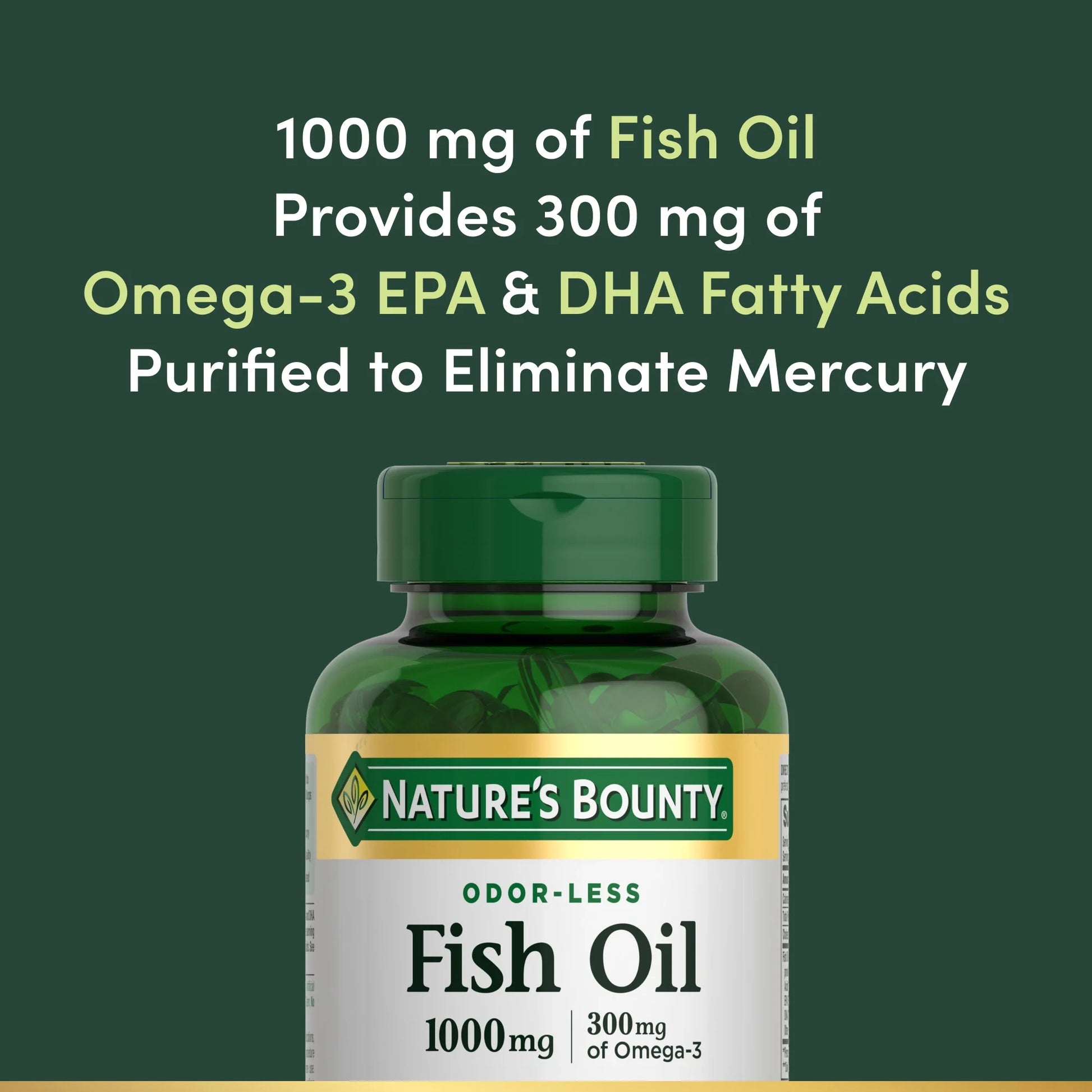Fish Oil with Omega 3 Softgels, 1000 Mg, 120 Ct
