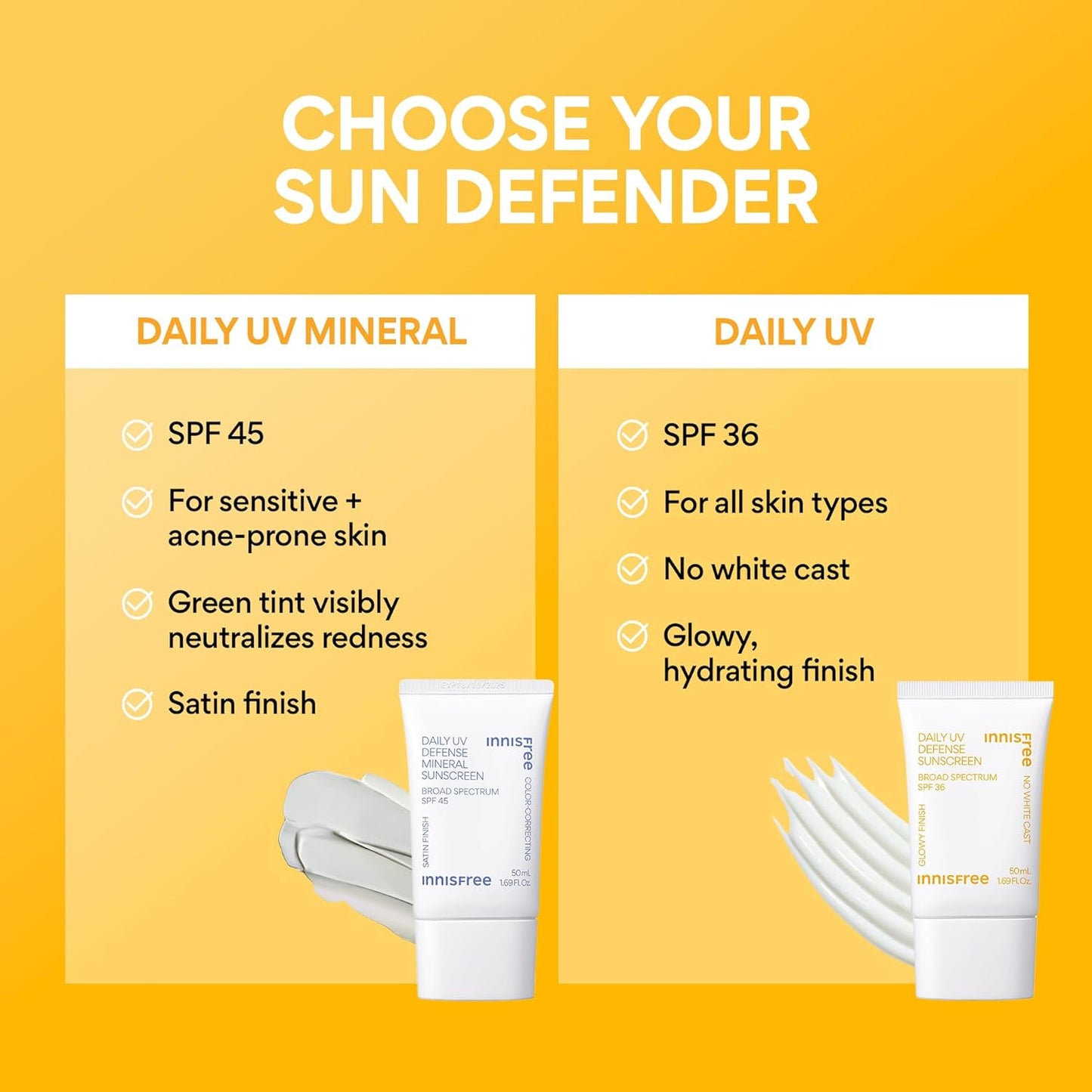Daily UV Defense SPF 36 – Korean Face Sunscreen, Invisible Finish, Broad Spectrum, No White Cast, Lightweight, Hydrating, Available in Gift Sets