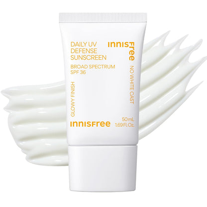 Daily UV Defense SPF 36 – Korean Face Sunscreen, Invisible Finish, Broad Spectrum, No White Cast, Lightweight, Hydrating, Available in Gift Sets
