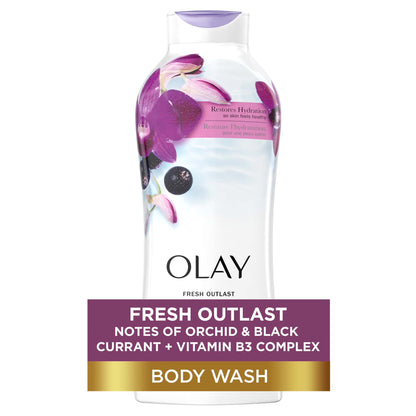 Fresh Outlast Body Wash, Orchid & Black Currant, for All Skin Types, 22 Fl Oz