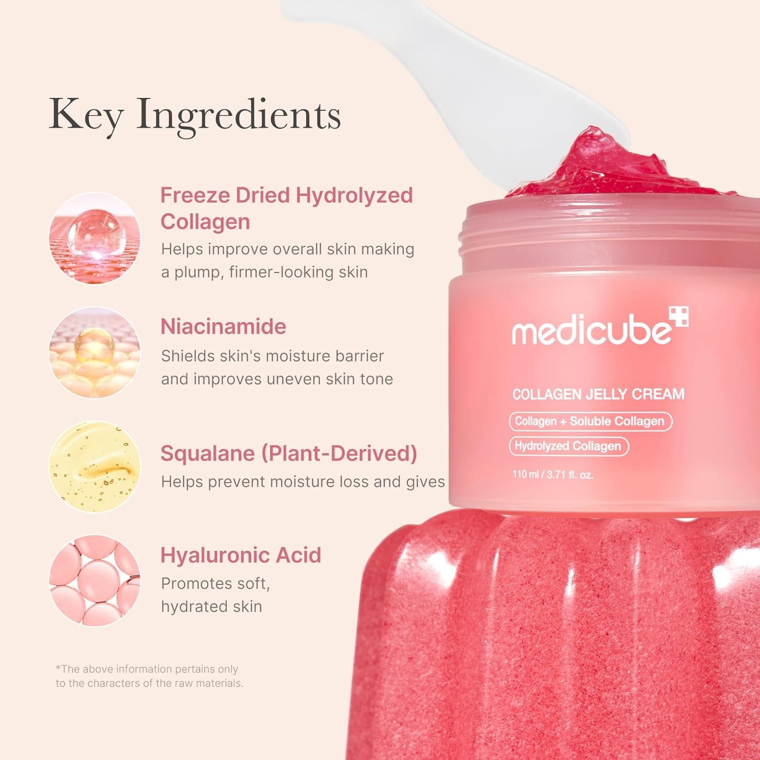 Jelly Cream with Collagen, Niacinamide | Freeze-Dried Hydrolyzed Collagen for Skin Barrier Hydration & 24H Glow | Plumper, Firmer Looking Skin | 3.71 Fl.Oz